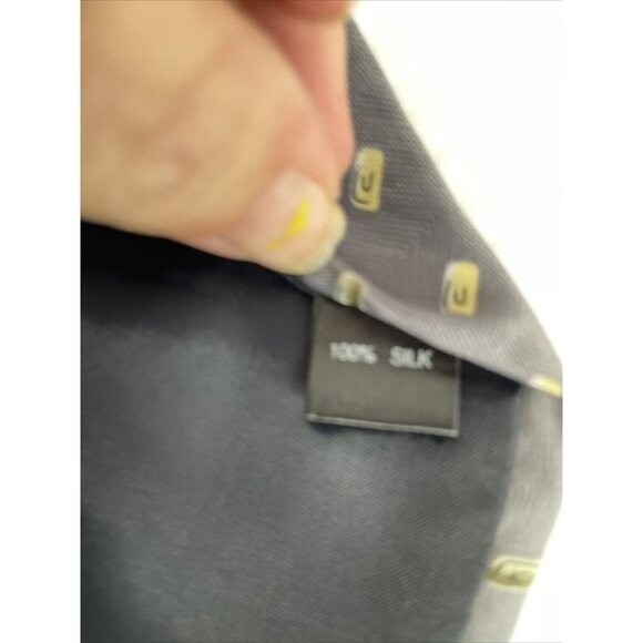 Men's Tie from Thai Land Gray/White Hand Made 100% Silk - Picture 8 of 10